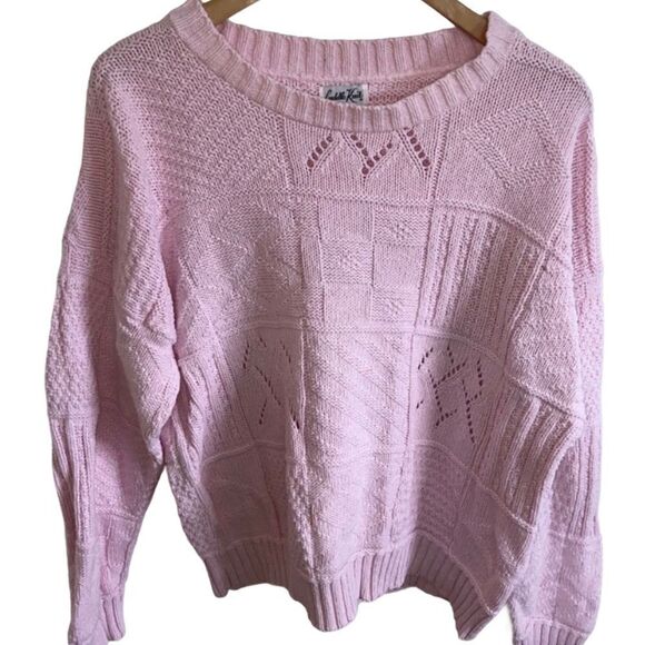 Vintage light pink knit sweater - Picture 1 of 9